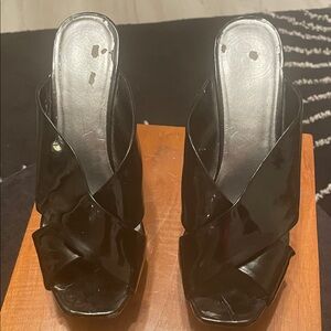 Jessica Simpson Women’s Peep-Toe Platform Patent Wedge High Heels